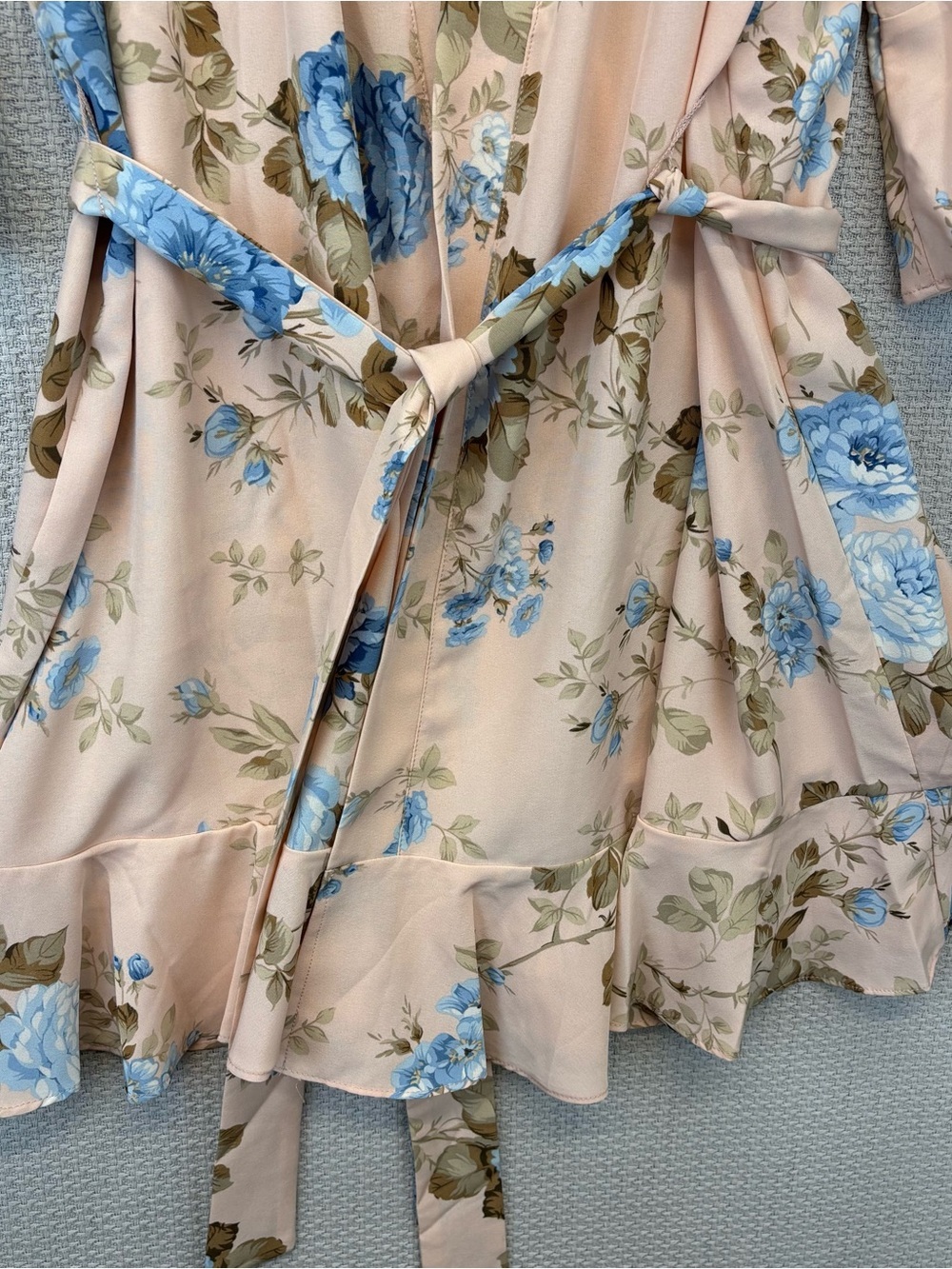 Birdy Grey Kenny Ruffle Tie Robe Floral Le Fleur M/L Bridesmaid Dressing Gown - Picture 5 of 10